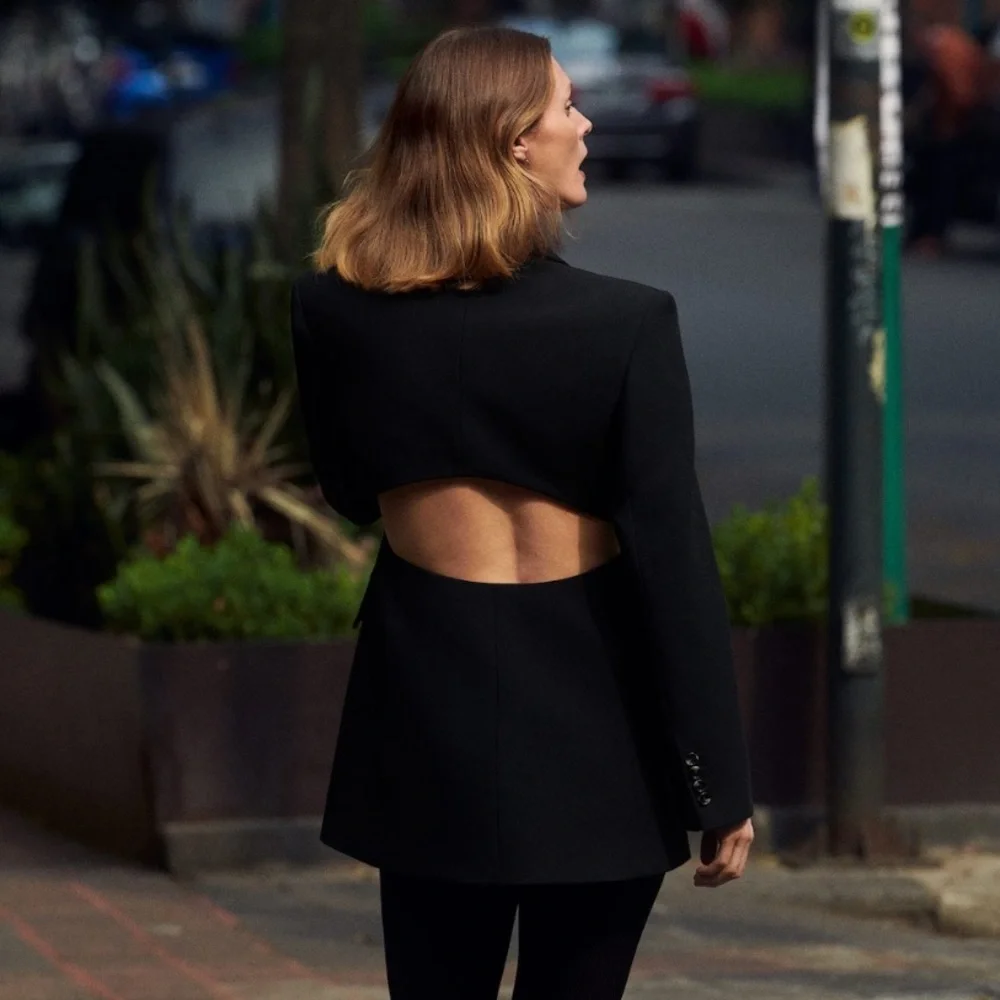 Mango Structured Blazer with Cut-Out_4